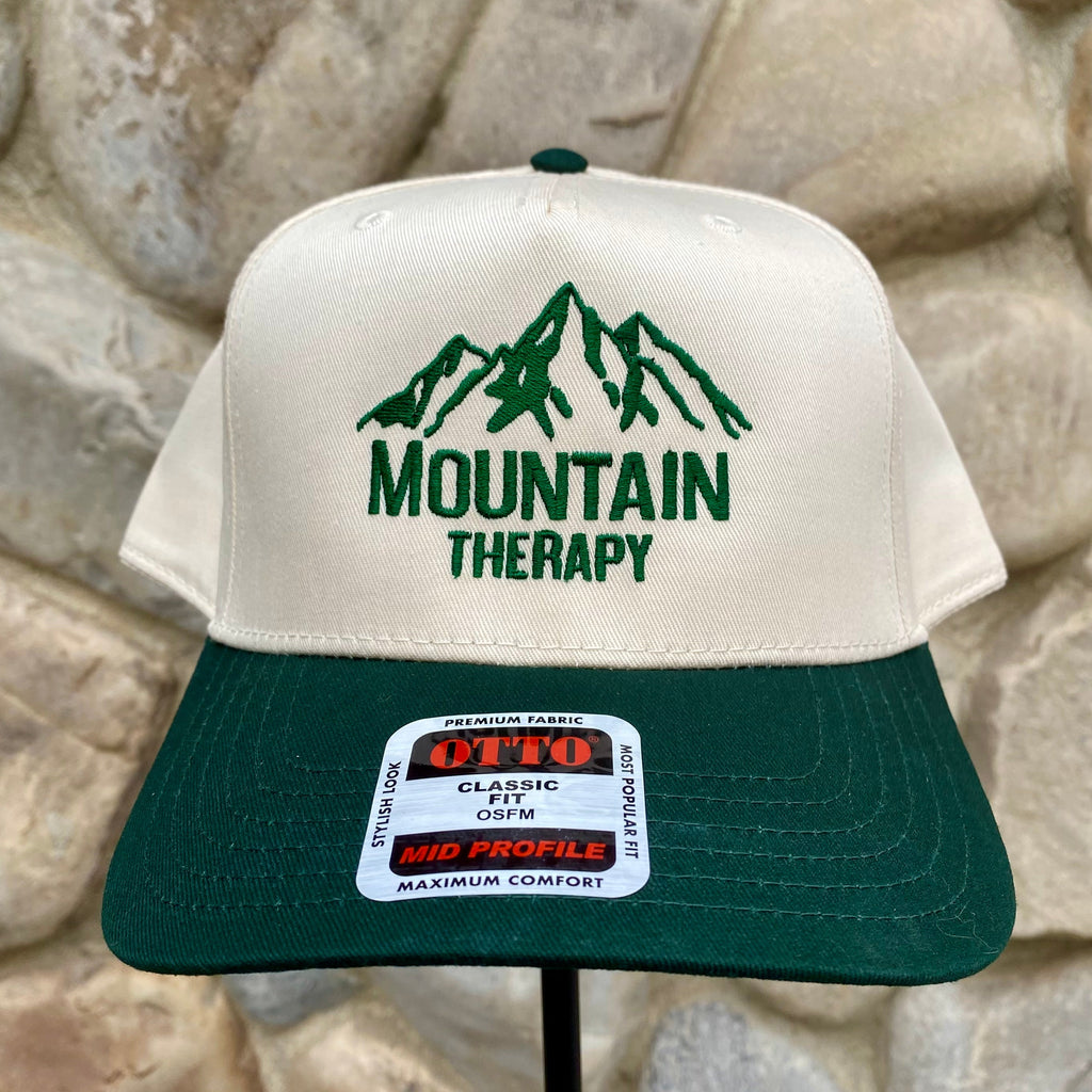 Mountain Therapy Trucker Hat Forest Green