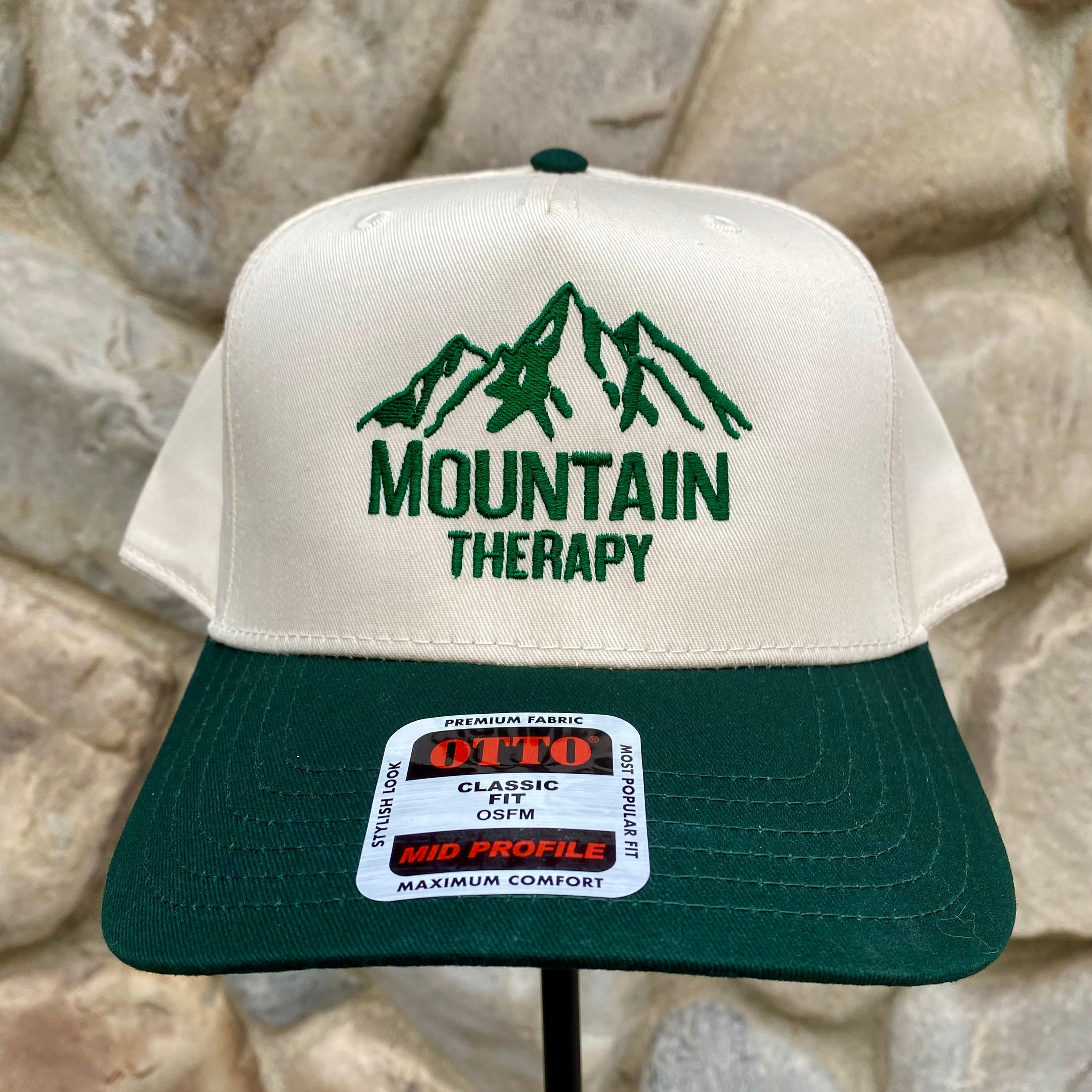 Mountain Therapy Trucker Hat Forest Green