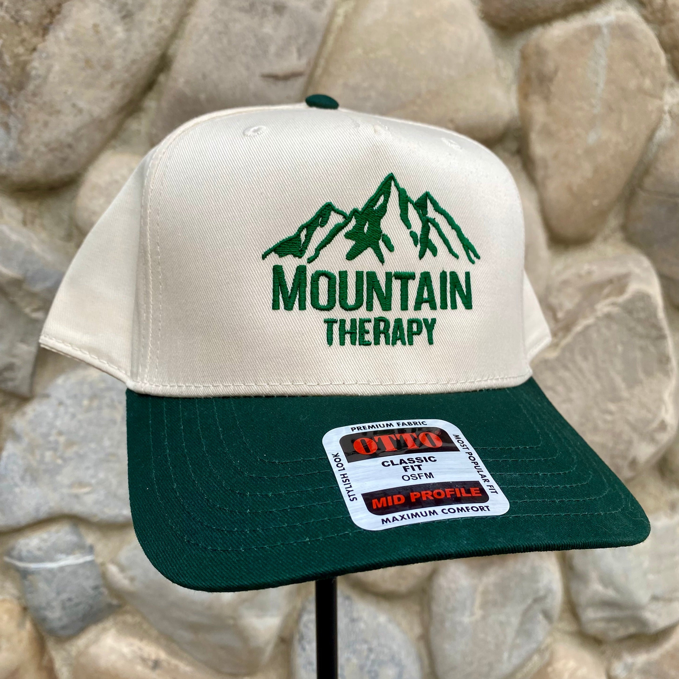 Mountain Therapy Trucker Hat Forest Green