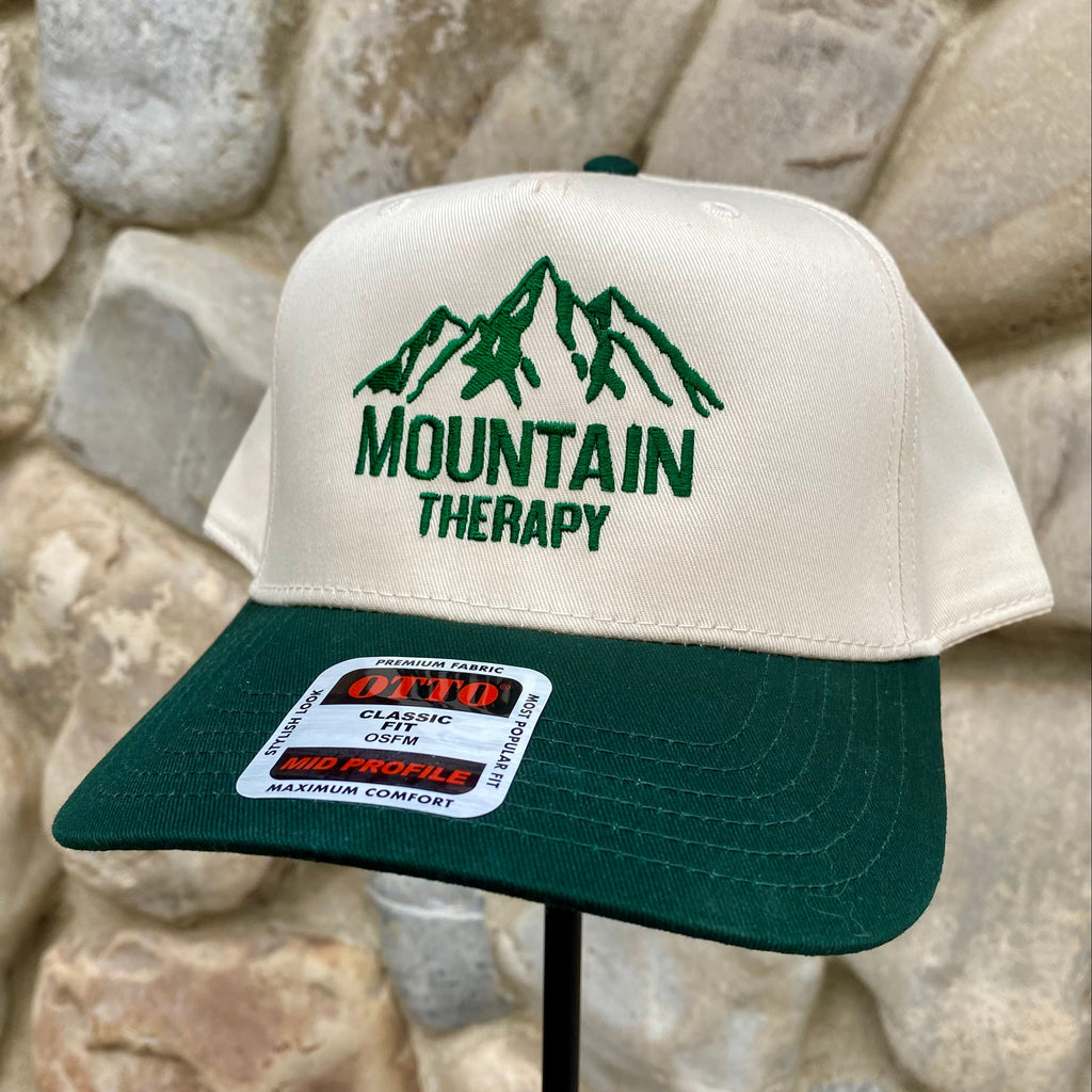Mountain Therapy Trucker Hat Forest Green